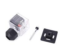 Fafeicy Transparent Voltage Universal Indicator Plug, Plug with Light, PC Material, for Water Pressure Solenoid Valve Coil, DC 5PCs (12V)