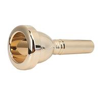 Fafeicy Trombone Mouthpiece, Silver-Plated Brass Mouthpiece for Tenor Trombones, Produces Beautiful Sounds with Compact Size for Musicians (Golden)
