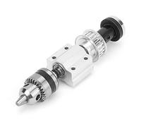 Fafeicy Unpowered Spindle Assembly with B12 Drill Chuck M10 Shaft Sleeve, Precision Steel Spindle for Bench Drills Mills Table Saws, 0.005mm Accuracy Grinding Wheel Cutting Saw Vane/Wing