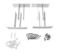 Fafeicy Urinal Screen Bracket, Cr Plated Carbon Steel Bathroom Partition Hardware with 3 Base and 2 Arm Holes for 1 Inch Panel in Traffic Restrooms for Maintenance Staff