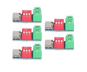 Fafeicy USB C PD Board Module, 5V 9V 12V 20V Fast Charging QC Decoy Change Board with DIP Switch Adjustable Voltage for Laptops Phones Devices