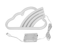 Fafeicy USB Driven Neon Sign Double Power Supply Mode LED Light, Easy to Use Neon Decorative Light for the Sticking Decoration, ABS/PVC Material