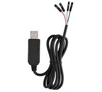 Fafeicy USB to TTL Converter PL2303HX USB to COM Adapter 95cm Color Coded Serial Port Adapter Cable for Download Microcontroller Programming and RS232 TTL Connection
