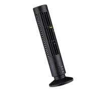 Fafeicy USB Tower Fan ABS Bladeless Tower Fan 2 Speeds 5V DC Oscillating Cooling 12.99 X 4.13 X 2.36in for Office Desk Home Bedroom Indoor Use (Black)