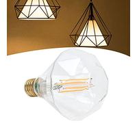 Fafeicy Vintage LED Filament Bulb, Dimmable Warm Light 360 Lumens E27 Base Clear Glass 4W Decorative Spiral Bulb for Restaurant Bar Transparent 1 Pack