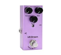 Fafeicy Vintage Overdrive Guitar Effect Pedal Drive Crunch Distortion Mini Boost Pedal with LED Indicator 10 Types of Effects for Electric Guitars (Purple)