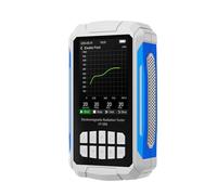 Fafeicy VT-ER3 5-in-1 Electromagnetic Radiation Detector EMF Meter RF Meter with Sound Alarm Data Lock Trend Graph Type-C Rechargeable for Home Office Industrial Use (White)