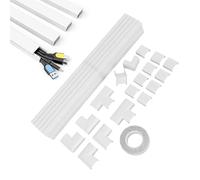 Fafeicy Wall Cable Concealer Set 10 Pieces 25x13mm Paintable Wire Cover Cord Hider for Ethernet and Electrical Wires Flames Retardant PVC