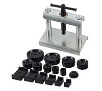 Fafeicy Watch Press Set, All Metal Construction Watch Back Case Press Tool with Multiple Sizes Dies, Screw Rod Clamp, for Mechanical Repair, Battery Replacement, Home Use (with 18