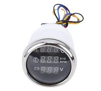 Fafeicy Water Temperature Gauge, Durable Digital 3 in 1 Multi-Function Meter with Adjustable Voltmeter, 52mm Display for Cars and Boats (Black Dial Silver Cap)