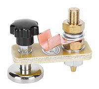 Fafeicy Welding Magnetic Head Brass Grounding Connector with 6mm Insulation Board Portable Soldering Tool for Welders and Metalworkers