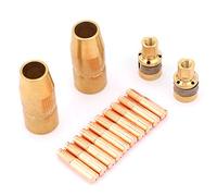 Fafeicy Welding Set, Nozzle Tip Mig Parts, Fit, 14Pcs Set, 2pcs169715+2pcs169716-10pcs000067, Made of Brass and Copper Material with Stable Performance, Easy Replacement for Broken