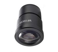 Fafeicy WF10X/20 Wide Field Stereo Microscope Eyepiece - 10x Magnification, Black, Optical Glass & Metal Construction, Halogen Light Source