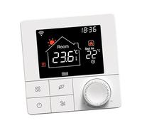 Fafeicy WIFI Smart 3A Heating Thermostat Voice Control Programmable Handwheel 2.8 Inch White for Home Water Heating Boiler,PC,IP20 (Water Heating 3A)