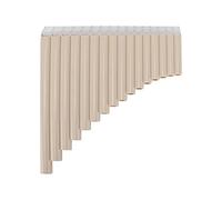 Fafeicy Wind Instrument, Traditional Beginner Pan Flute, Musical Pan Flute 16 Pipes for Teachers for Beginners for Adults (Beige)