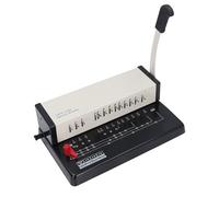 Fafeicy Wire Binding Machine Manual Comb Binder Machine with Hardware and Plastic Construction 25 Sheet Punch Capacity 13 Holes Adjustable Margins for A4 A5 A6 Home Office