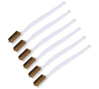 Fafeicy Wire Brush, Plastic Handle 6pcs Steel Wire Brush Set for Printer Cleaning, Nozzle and Gaps Cleaning for Home Use