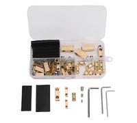 Fafeicy Wire Connector Nut Kit, 35 Connectors 70 Screws 3 Wrenches Heat Shrink Tubes for 5 10 12AWG Wires, with Brass Material for Electrical Electronic Mechanical Equipment
