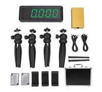 Fafeicy Wireless Sprint Timer, Aluminum PC ABS Racing Timer with 1.8 Inch 5 Digit Display 0.001s Accuracy Battery Powered for Track Field Roller Skating Karting Training