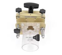 Fafeicy Wood Router Slotting Locator, 2 in 1 Invisible Fastener Slotting Bracket Aluminum Alloy High Precision Jig for Woodworking Edge Joinery and Portable Projects