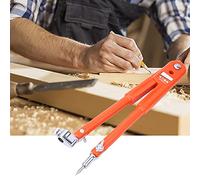 Fafeicy Woodworking Compass, Adjustable Circle Drawing Tool with Push Button Pin Length, 25cm 40cm Arm, Precise Marking for Carpenters Woodworking Layout and Circle Scribing (Small Size 25 * 90CM)