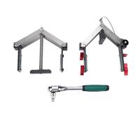 Fafeicy Woodworking Panel Clamp, 4 Way Pressure Clamp for Cabinet Making, Panel Bonding Fixing Tool for 3030 Aluminum Profile, Adjustable 12-100mm Height for Furniture Assembly