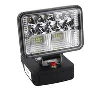 Fafeicy Work Light 18V Lithium Battery Powered 11-15W Job Site Light with Strobe and Steady Mode for Construction and Repair