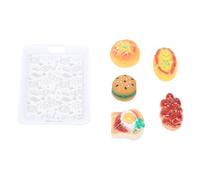 Fafeims 1:12 Scale Bread Model, Highly Simulation Miniature Food Tray with Lifelike Design for Dollhouse Kitchen Display