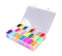 Fafeims 24 Color Fuse Beads Set, PVC Beads Kit with Storage Box Tweezers Instruction Manual, for Kids Art Crafts DIY