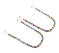 Fafeims 2Pcs Bird Chew Rope Perches Durable Colored Swings Adjustable Stand for Pet Birds Cotton Rope Toy for Mental Stimulation (80CM)