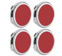 Fafeims 4 Pcs Wheel Rim Hub Center Cover for 500, Weather Proof Performance, Easy Installation Process, Premium Material Construction, Stylish and Protective Design, Replacement (Red)