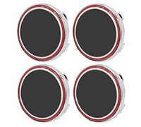 Fafeims 4 Pcs Wheel Rim Hub Center Cover for 500, Weather Proof Performance, Easy Installation Process, Premium Material Construction, Stylish and Protective Design, Replacement (Black Red)