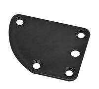 Fafeims 5 Hole Neck Plate for ST Electric Guitar, Aluminum Alloy Replacement Part with 4 Install Screws, for Deluxe Style DIY Guitar Repair (Black)
