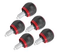 Fafeims 5pcs Fitness Pop Pull Pin Knob, Synthetic Cardboard Handle with Spherical Design, for Exercise Bikes Strength Equipment (Black Red)