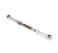 Fafeims 6 Pcs 81mm Adjustable Aluminum Servo Links Tie Rod Set, RC Car Accessories with 5 Colors for EPX HSP ZD Racing HPI Truck Buggy Truggy RC 1 10 Upgrade Parts (Silver)