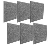 Fafeims 6Pcs Sound Absorbing Board, Acoustic Polyester Fiber Soundproof Panels for Echo Reduction, with High Strength and Retardant, Suitable for Recording Studio, Home Theater, Office (Grey)