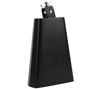 Fafeims 7 Inch Cowbell, Black Metal Cattle Bell Percussion Musical Instrument with Full Metal Construction, for Salsa Music and Music (7 Inch)