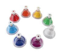 Fafeims 8 Note Colorful Desk Hand Bell, Metal ABS Music Table Bells Percussion Instrument for Kids Music Enthusiasts