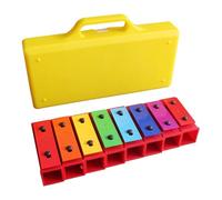 Fafeims 8 Notes Xylophone, Professional Aluminum Plastic Musical Instrument with Adjustable Sound Plugs for Kids Adults, Clear Crisp Tone Accurate Tuning Stable Resonance