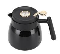 Fafeims 880ml Stainless Steel Insulated Coffee Pot for Tea Beverages, Temperature Display, Home & Office, 5.8x5.5, 1 X Thermal Tea Pot (Black)