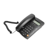Fafeims ABS Black Hands Free Caller Identification Telephone Durable Fixed Line for Home Office Hotel Use
