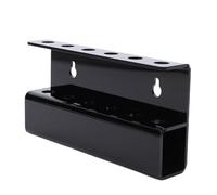 Fafeims Acrylic Darts Rack, Holds 6 Darts Wall Mounted Storage Holder for Steel Tip Soft Tip Plastic Professional, with Protective Dart Tips and Quick Mount Hardware, Modern (Black)