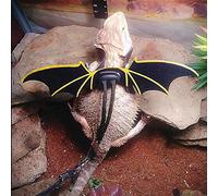 Fafeims Adjustable Lizard Harness Black Artificial Leather Pulling Leash Rope Practical and Convenient Way to Walk Your Small Pet, Suitable for All Kinds of Lizards and Reptiles