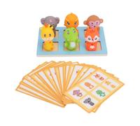 Fafeims Animal Matching Game Toy Soft Rubber Animals Squeeze Toy with 6 Colorful Cartoon Images for Toddlers Early Learning