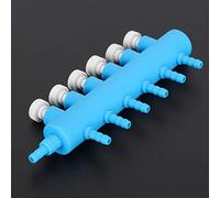 Fafeims Aquarium Air Splitter Efficient 2 Way Oxygen Pump Adapter for Fish Tank, Made of Plastic, Blue White, 4mm, 2pcs, Suitable for Aquarium Enthusiasts (One point six)