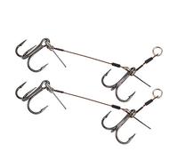 Fafeims Bait of the Fishing Hook Bait Sharpened Double Carbon Steel Hooks for Fishing Equipment, Durable and Reliable, for a Comfortable Installation 2 Sets That Are Suitable for All Anglers