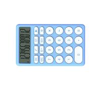 Fafeims Cartoon Handheld Calculator Large Screen Display for Students At School, Portable Plastic Pocket Calculator for Math Practice, Silent Buttons for Everyday Use (Blue)
