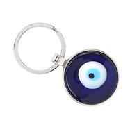 Fafeims Charming Blue Eye Keychain Pendant, Exquisite Beads Decoration for Luggage and Bags, for Christmas Birthdays, Alloy, 1 Piece
