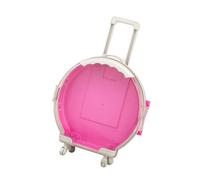 Fafeims Children Toy Organizer Mini Round Suitcase Shape Luggage Case for Travel Home, ABS Material, 7.9x2.6x12.0in, Kids Toy Storage Box for Traveling or Home Use (Aubergine)