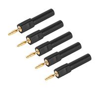 Fafeims Convert Banana Plug 2mm to 4mm Strong Connectivity Adapter 5 Pcs for Ships and Automobiles Good Conductivity (Black)